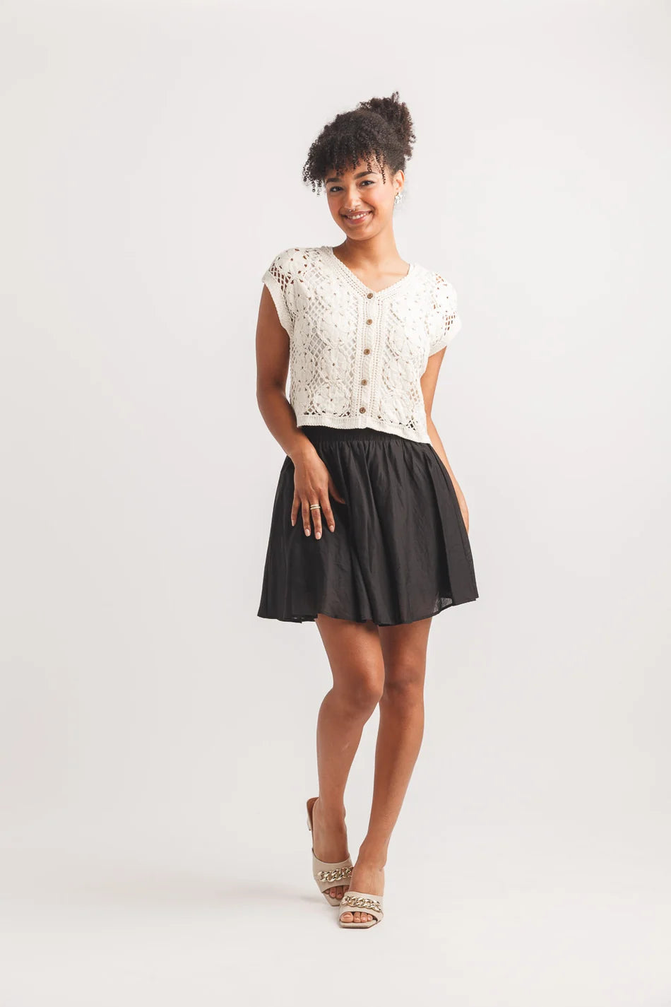 Papillon PS20904 Flare Skirt With Elastic Waist