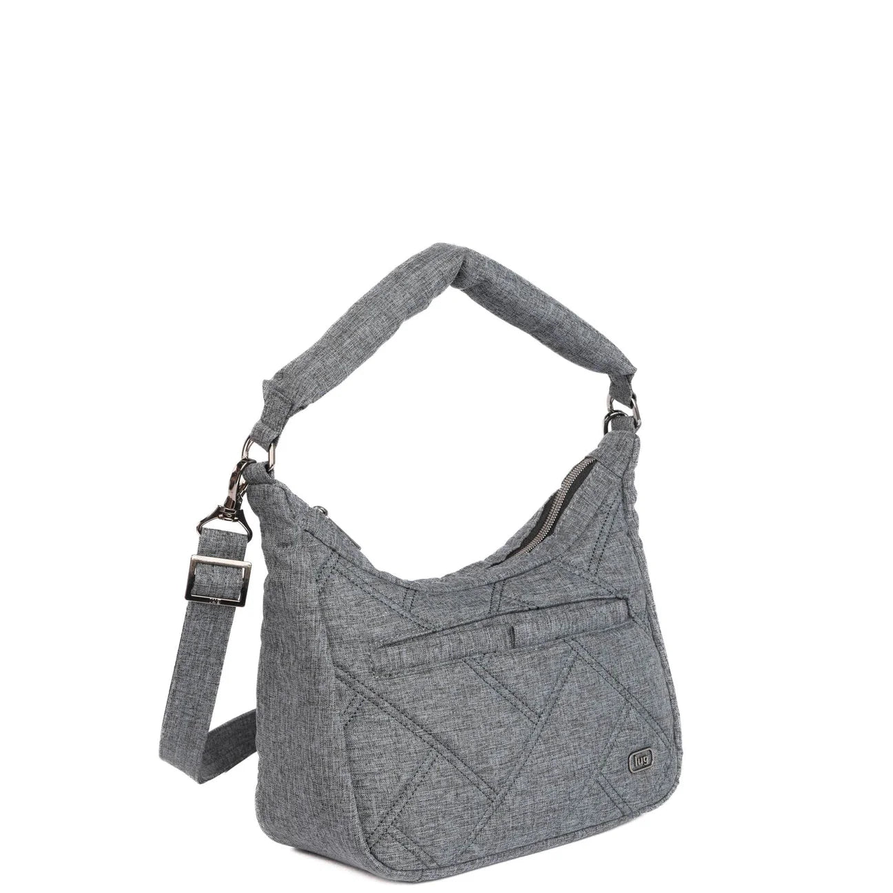 LUG Scamper Convertible Crossbody with Shoulder Strap in Heather Grey