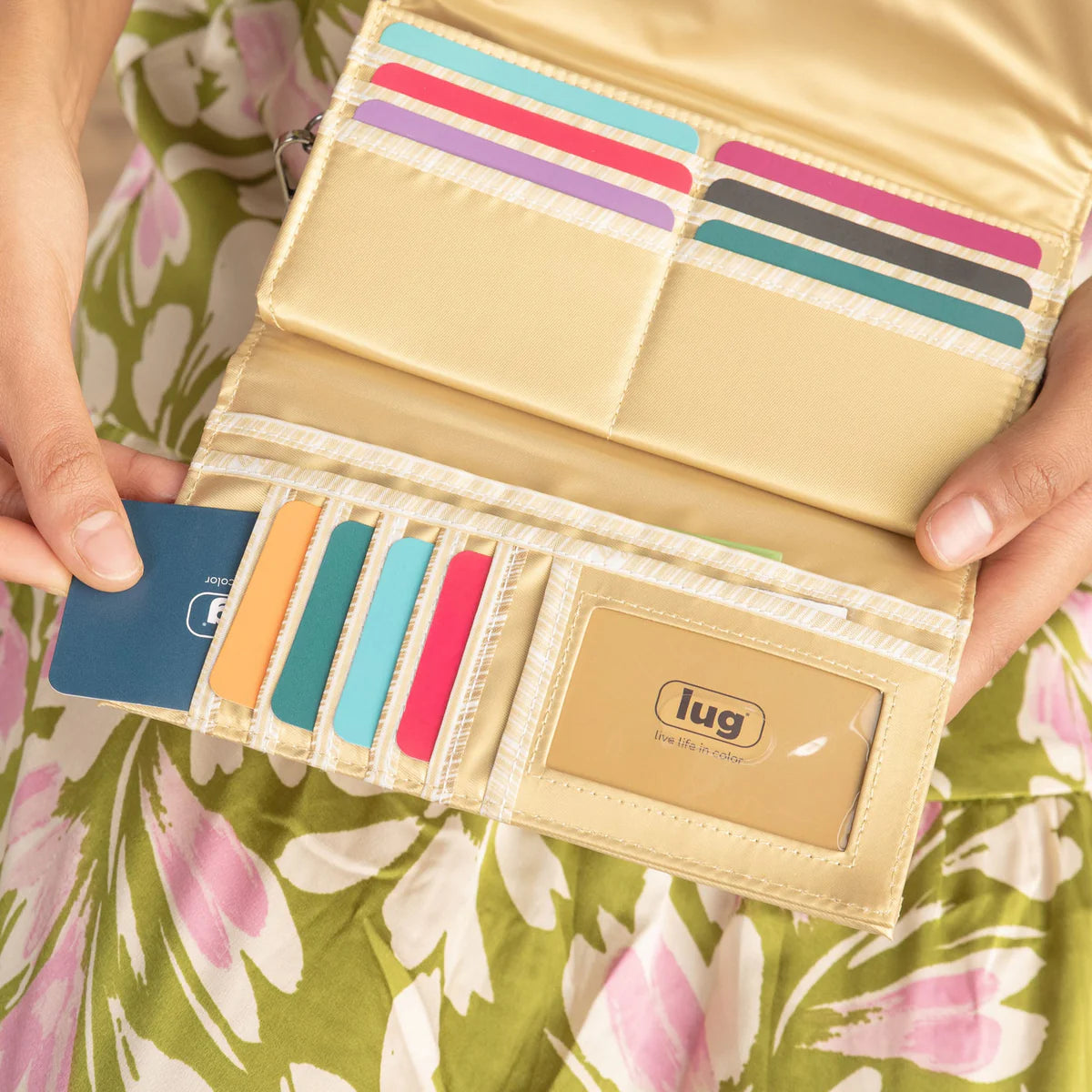 LUG Stroll RFID Wristlet Wallet in Magenta