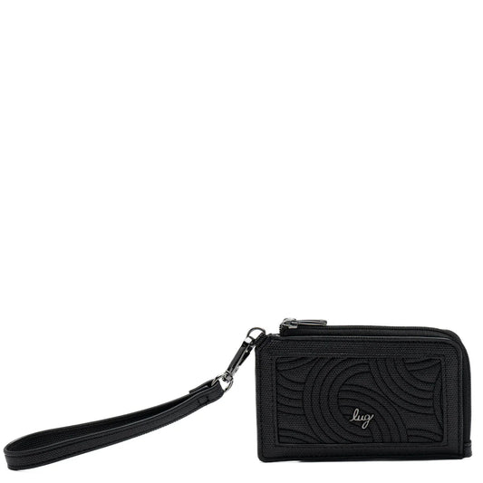 LUG Twirl Matte Luxe VL RFID Wristlet Wallet in Black onyx