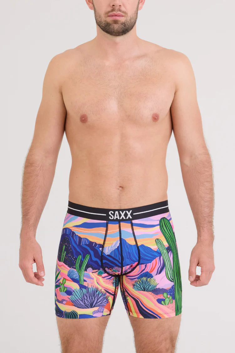SAXX Volt Breathable Mesh Breathable Mesh Boxer Brief 6" Prickly Paradise