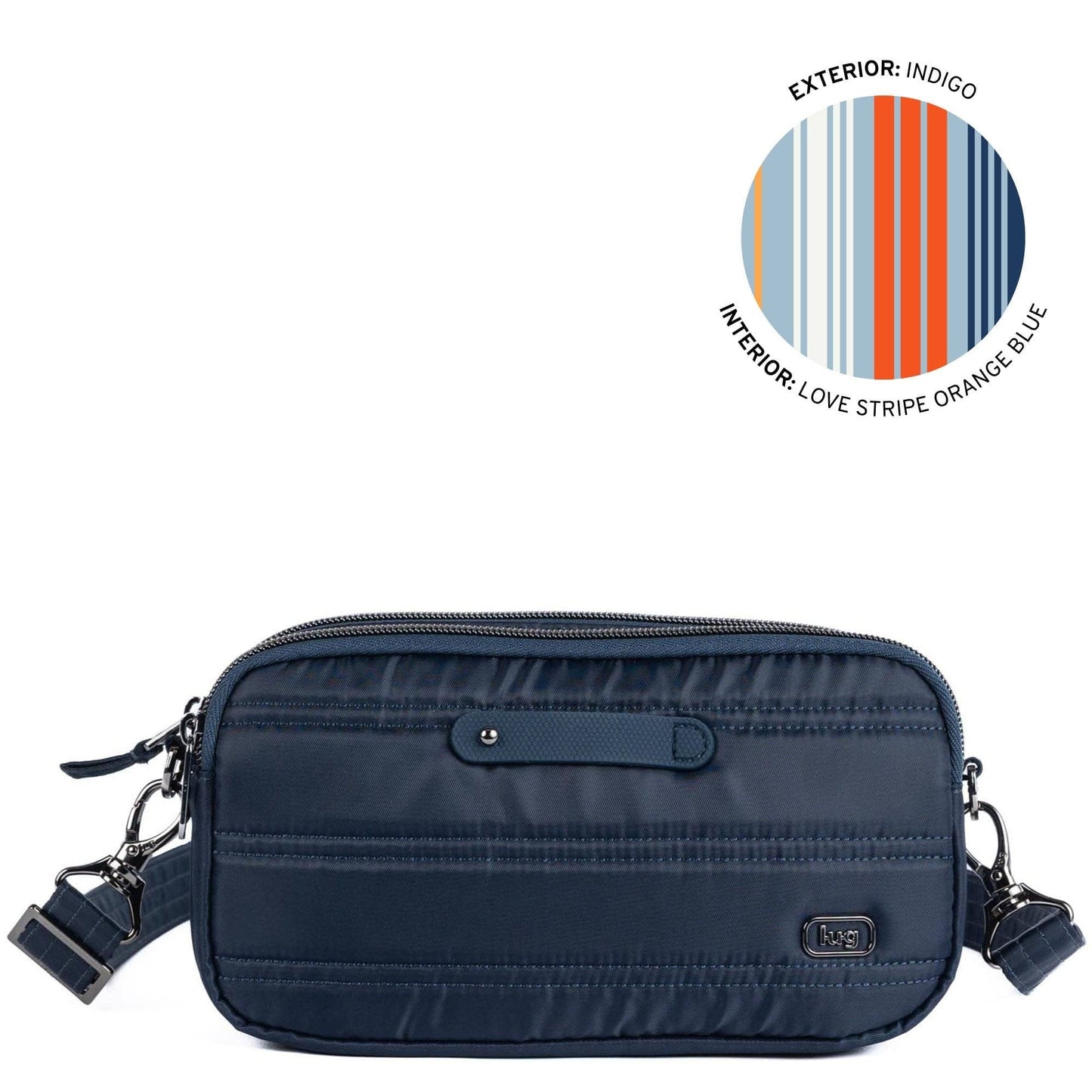 LUG Coupe XL Plus Convertible Crossbody Bag with Charm Bar: BLACK