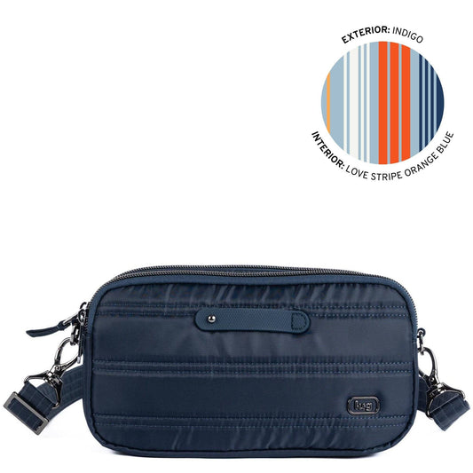 LUG Coupe XL Plus Convertible Crossbody Bag with Charm Bar: INDIGO