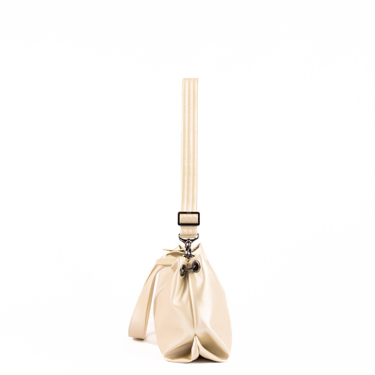 LUG Half Plunge Satin Luxe VL Crossbody Bag: PEBBLE