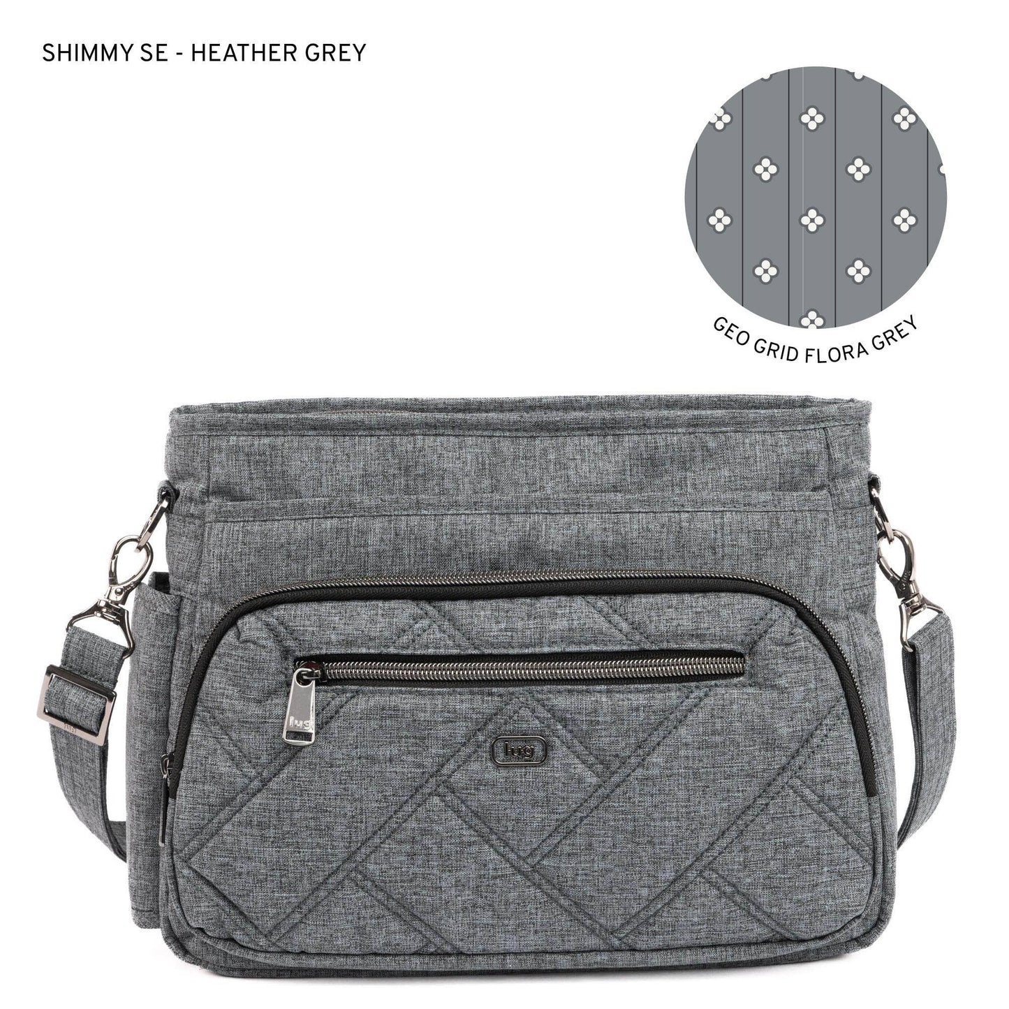 LUG Shimmy SE Crossbody Bag: HEATHER GREY