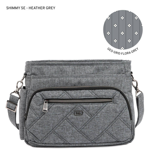 LUG Shimmy SE Crossbody Bag: HEATHER GREY