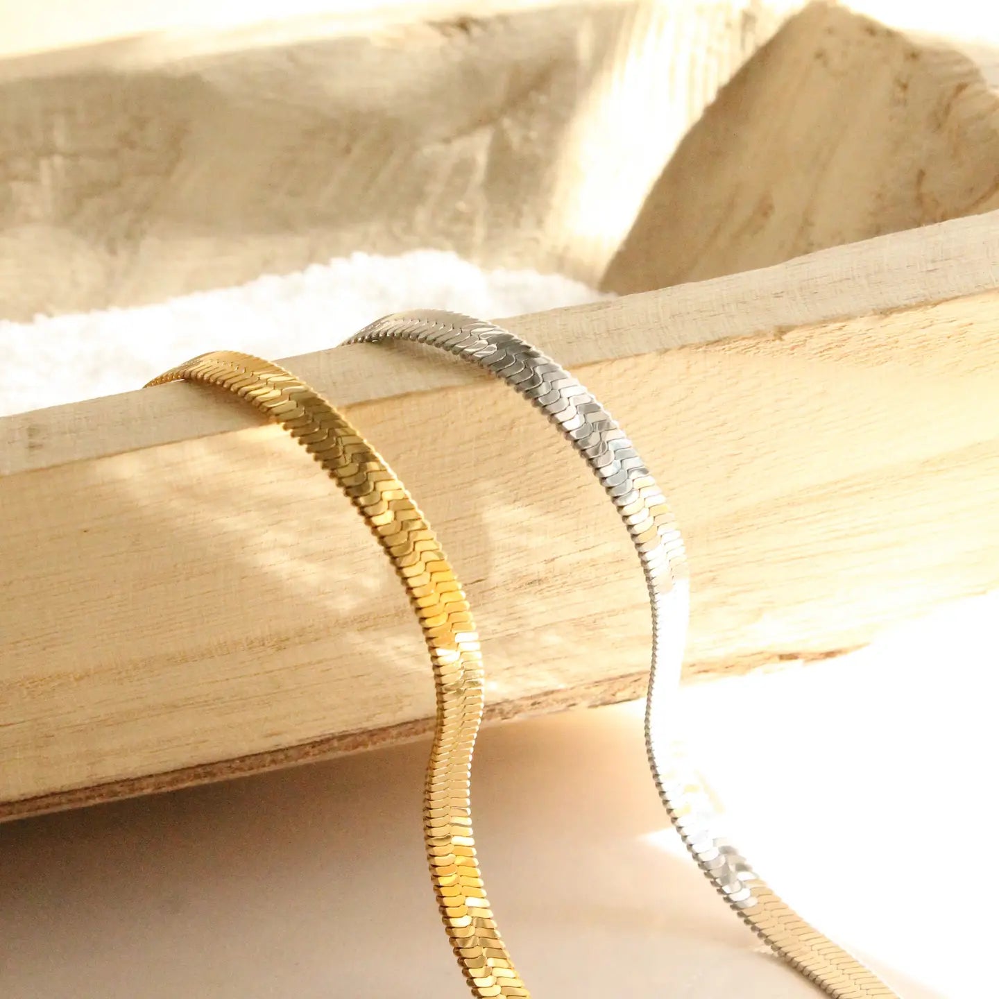 Sunlit Herringbone Necklace