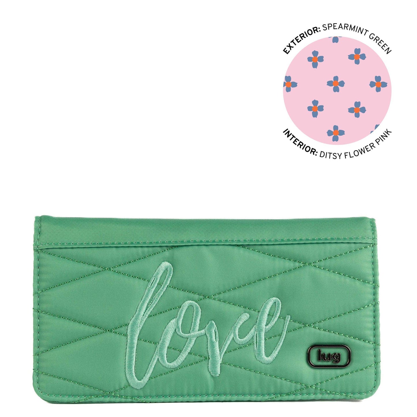 LUG Sweep Slim Flap Wallet: AQUAMARINE