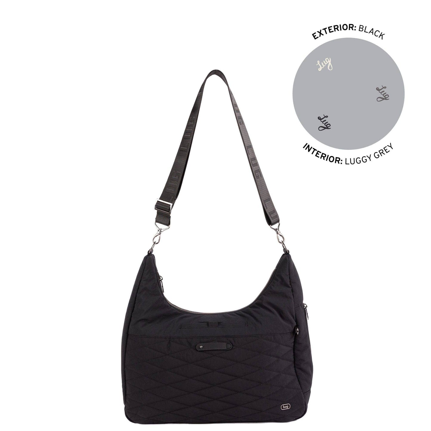 LUG Balsa CloudGo Hobo Crossbody Bag: STORM GREY