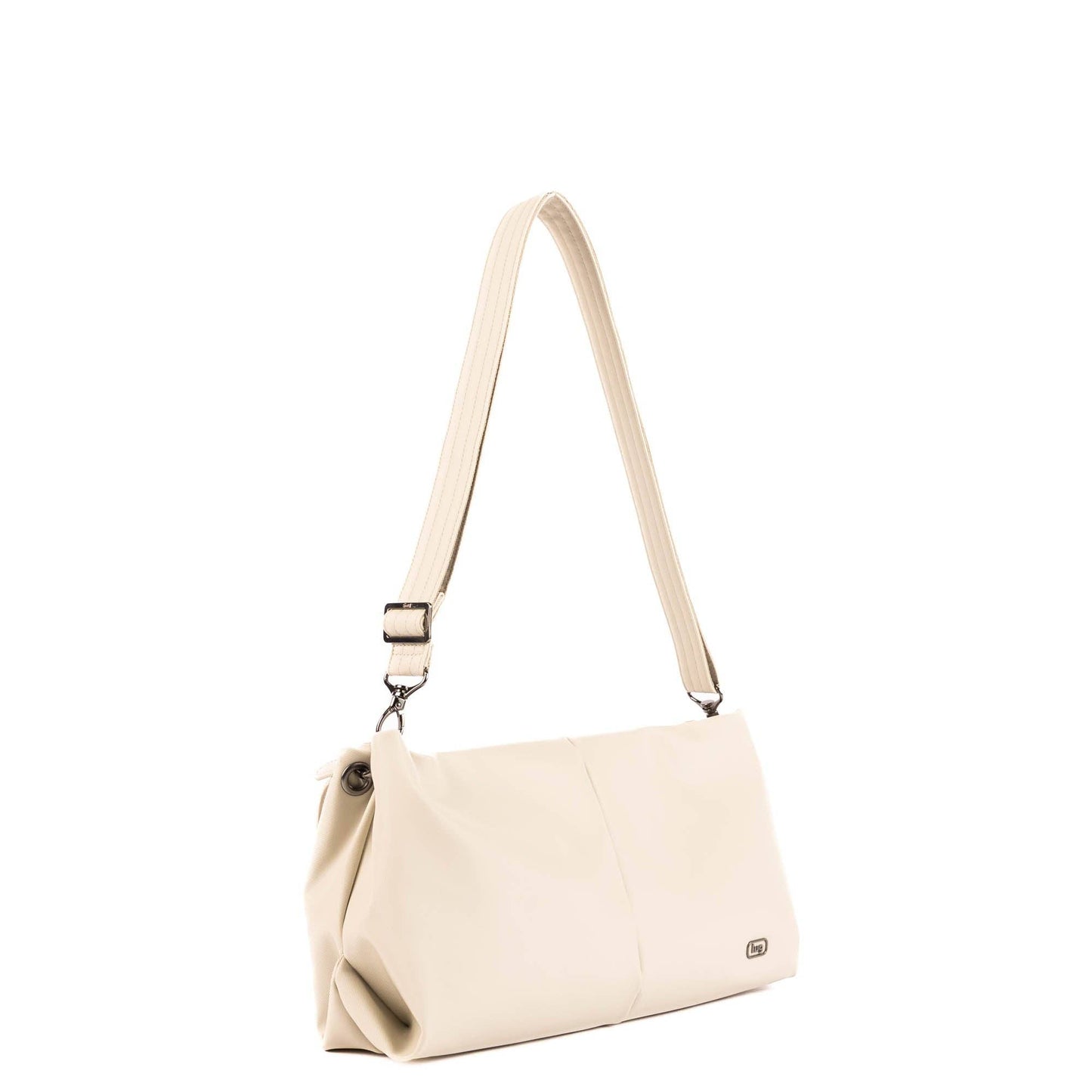 LUG Half Plunge Satin Luxe VL Crossbody Bag: POWERFUL PINK