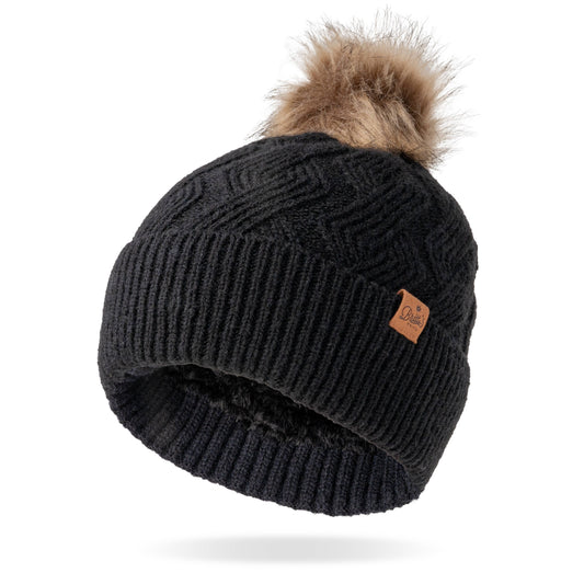 Britt's Knits Pom Hat Black