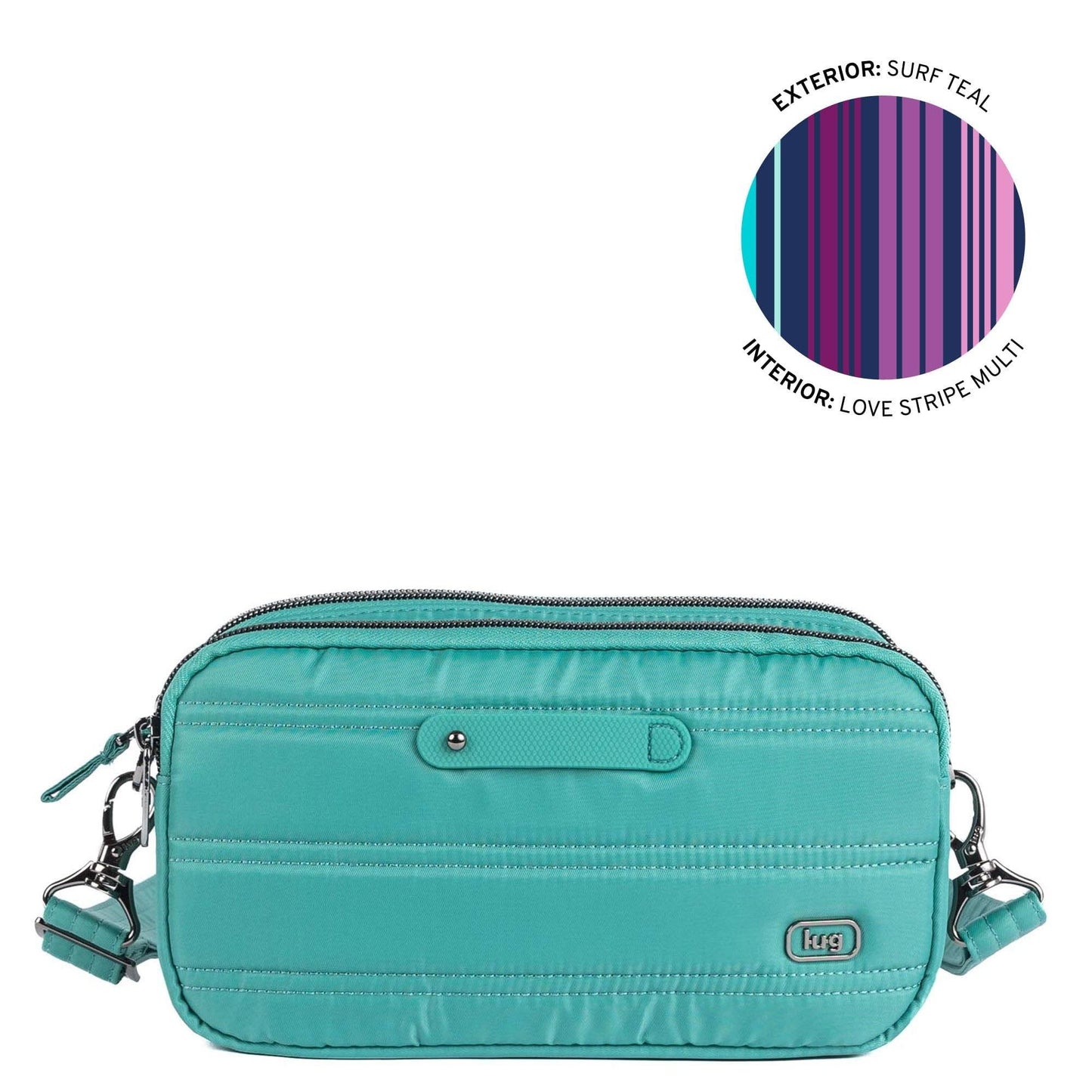 LUG Coupe XL Plus Convertible Crossbody Bag with Charm Bar: BLACK