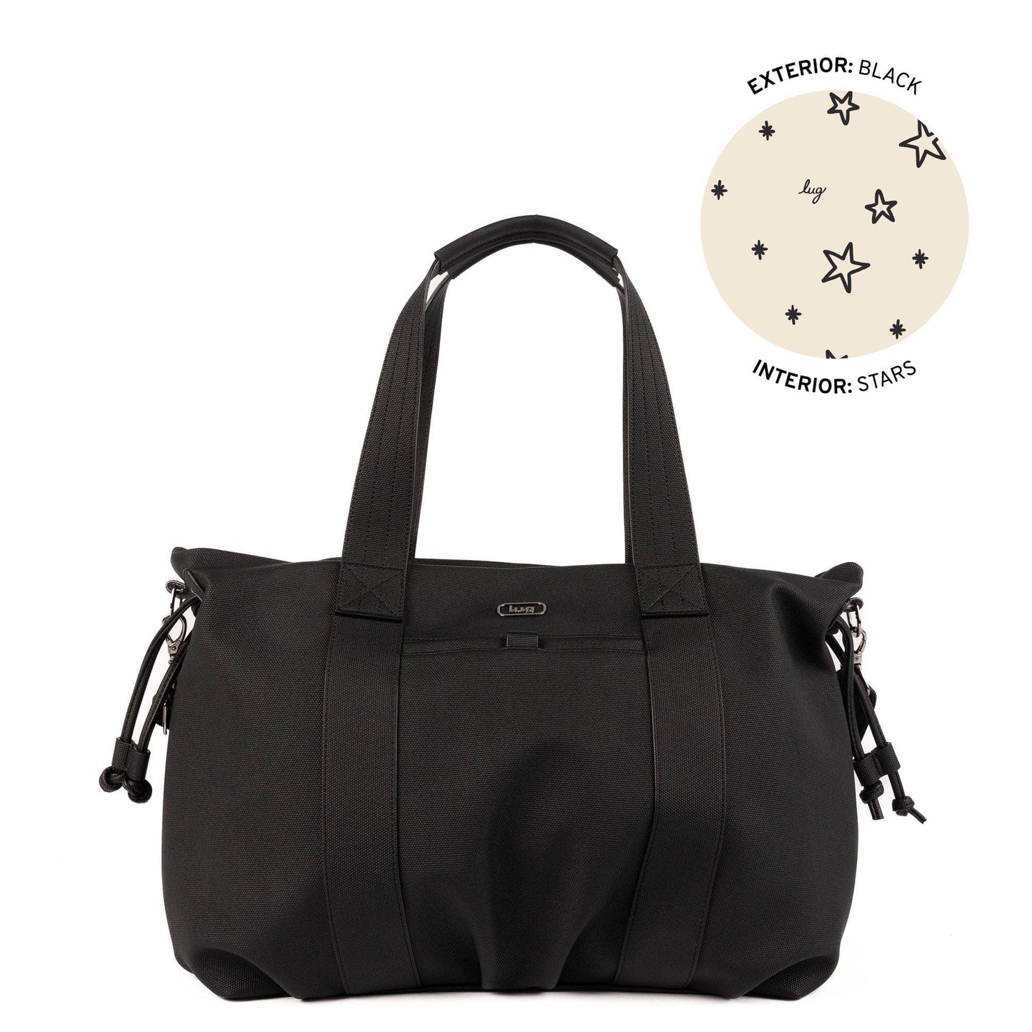Piper Matte Luxe VL Hobo Tote Bag: BLACK