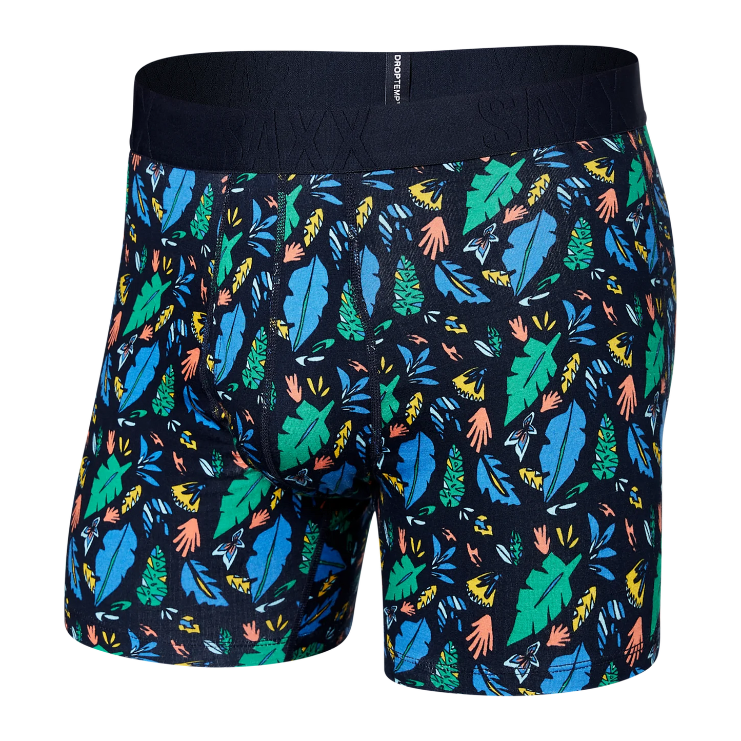 SAXX DROPTEMP™ COOLING COTTON Boxer Brief / Pop Flora- Blue