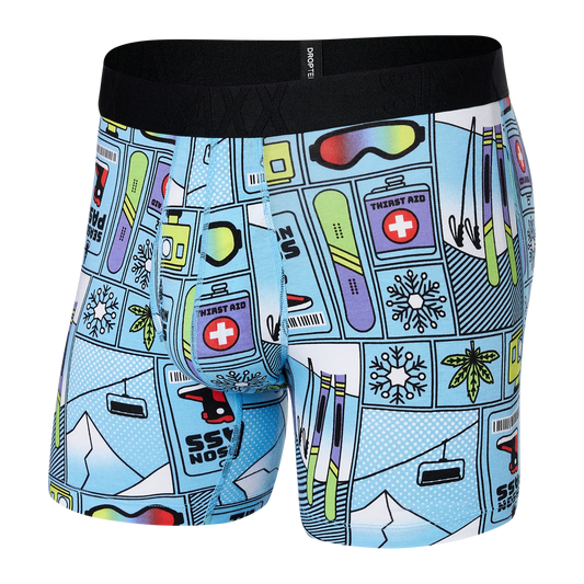 SAXX DROPTEMP™ COOLING COTTON Boxer Brief / Season Pass- Light Blue