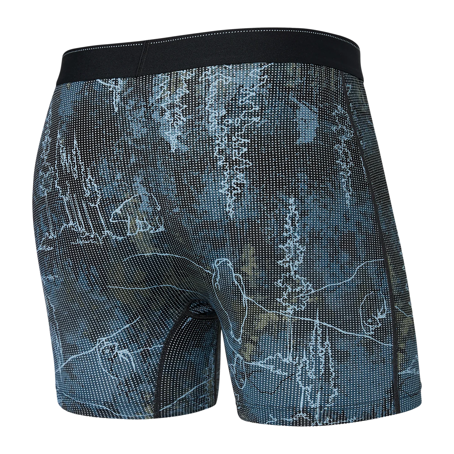 SAXX QUEST QUICK DRY MESH Boxer Brief / Smokey Mountains- Multi