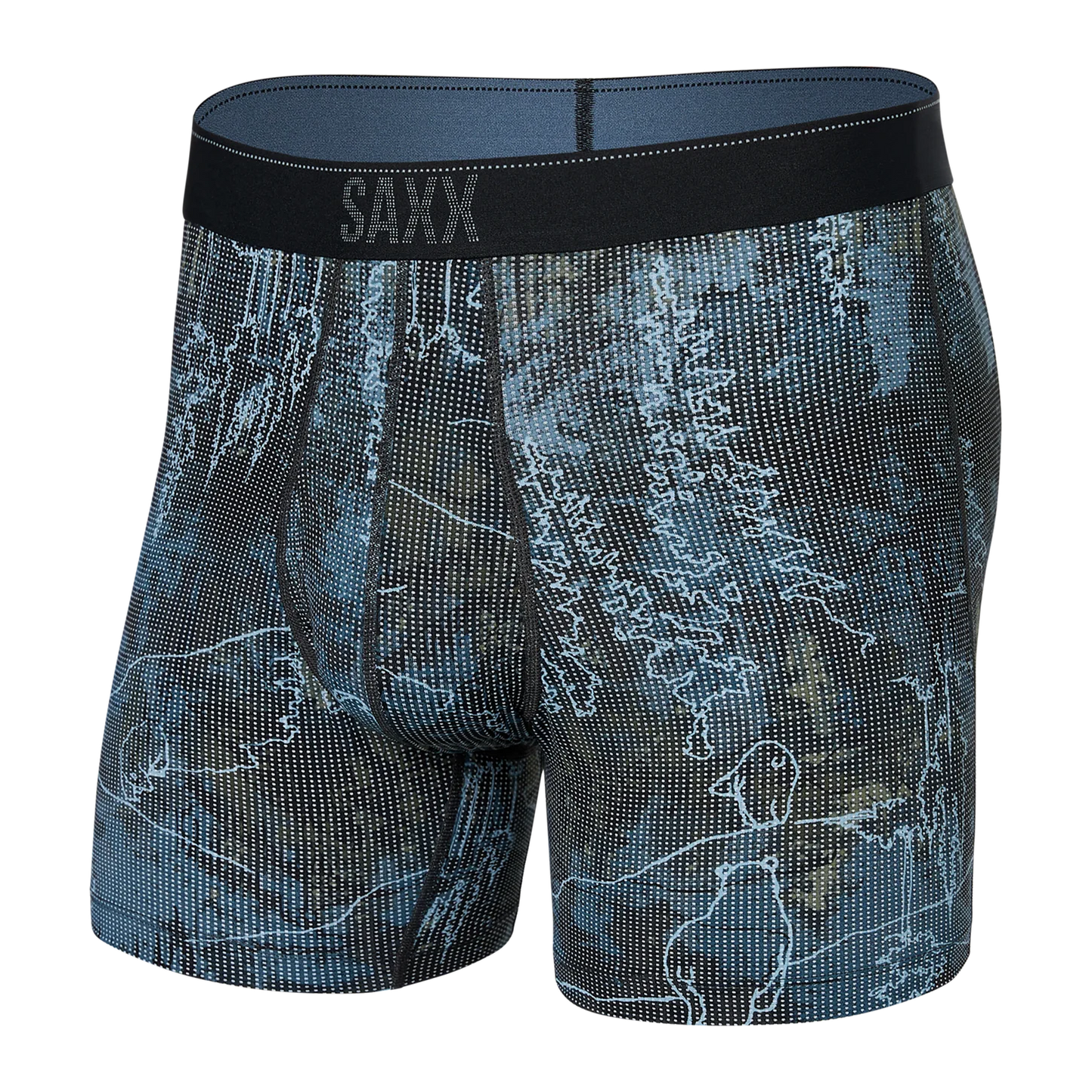 SAXX QUEST QUICK DRY MESH Boxer Brief / Smokey Mountains- Multi