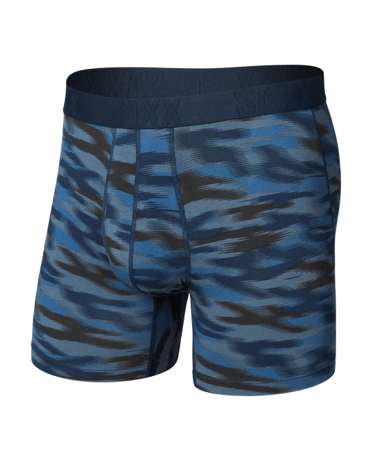 SAXX DropTemp® Cooling Cotton Boxer Brief with Fly/ Swift Camo Dark Ink