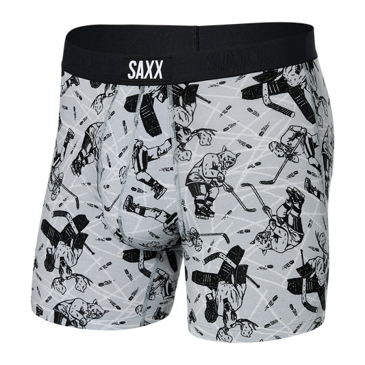 SAXX VIBE SUPER SOFT Boxer Brief / Wild Slapshot- Liner Grey