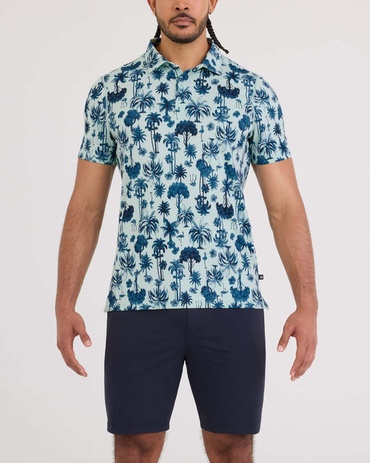SAXX DropTemp® All Day Cooling POLO Palm Toile-Mint