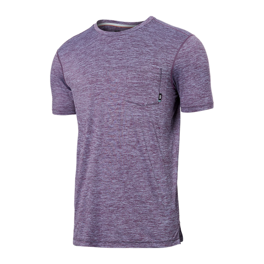 SAXX DROPTEMP™ ALL DAY COOLING Short Sleeve Crew / Periwinkle Heather