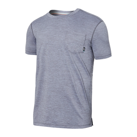 SAXX DROPTEMP™ ALL DAY COOLING Short Sleeve Crew / Shark Heather