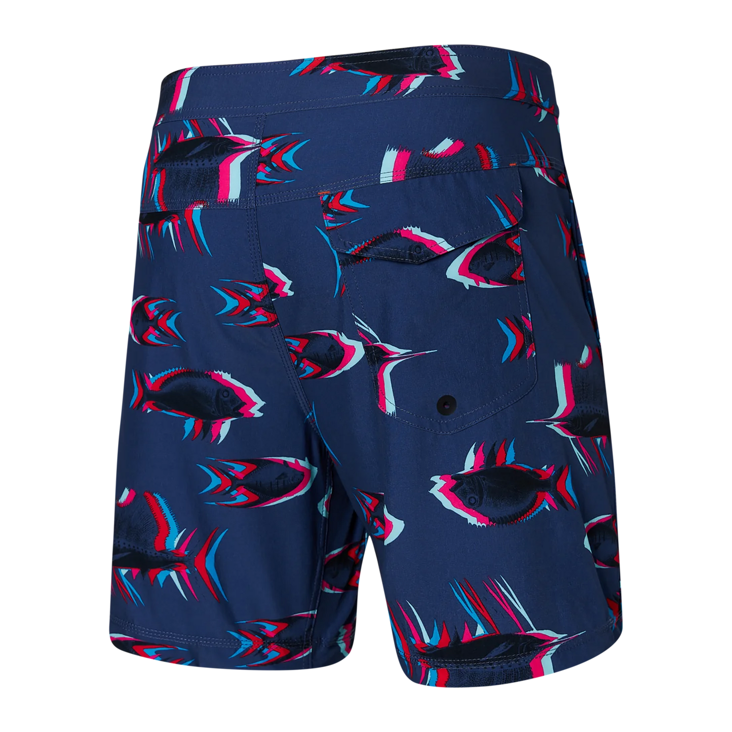 SAXX BETAWAVE Swim Shorts 7" / Scaled Up- Deep Cobalt