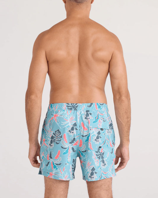 SAXX Oh Buoy 2N1 Classic Swim Trunk with Liner 5" in Island Tropic