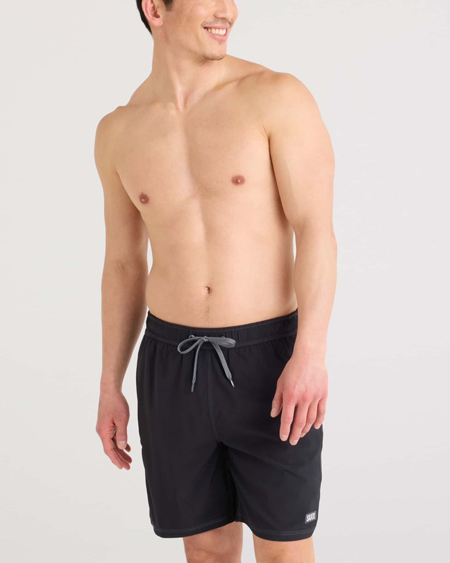 SAXX Oh Buoy 2N1 Stretch Swim Volley 7" with liner in Black