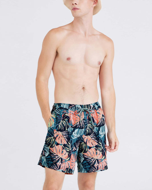 SAXX OH BUOY 2N1 Stretch Swim Volley 7" with liner in Mr. Phil