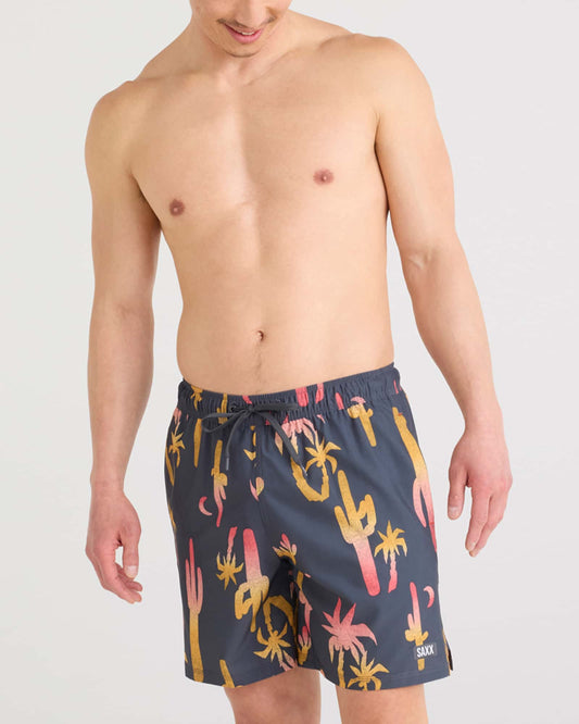 SAXX Oh Buoy 2N1 Stretch Swim Trunk 7" with liner Cactus