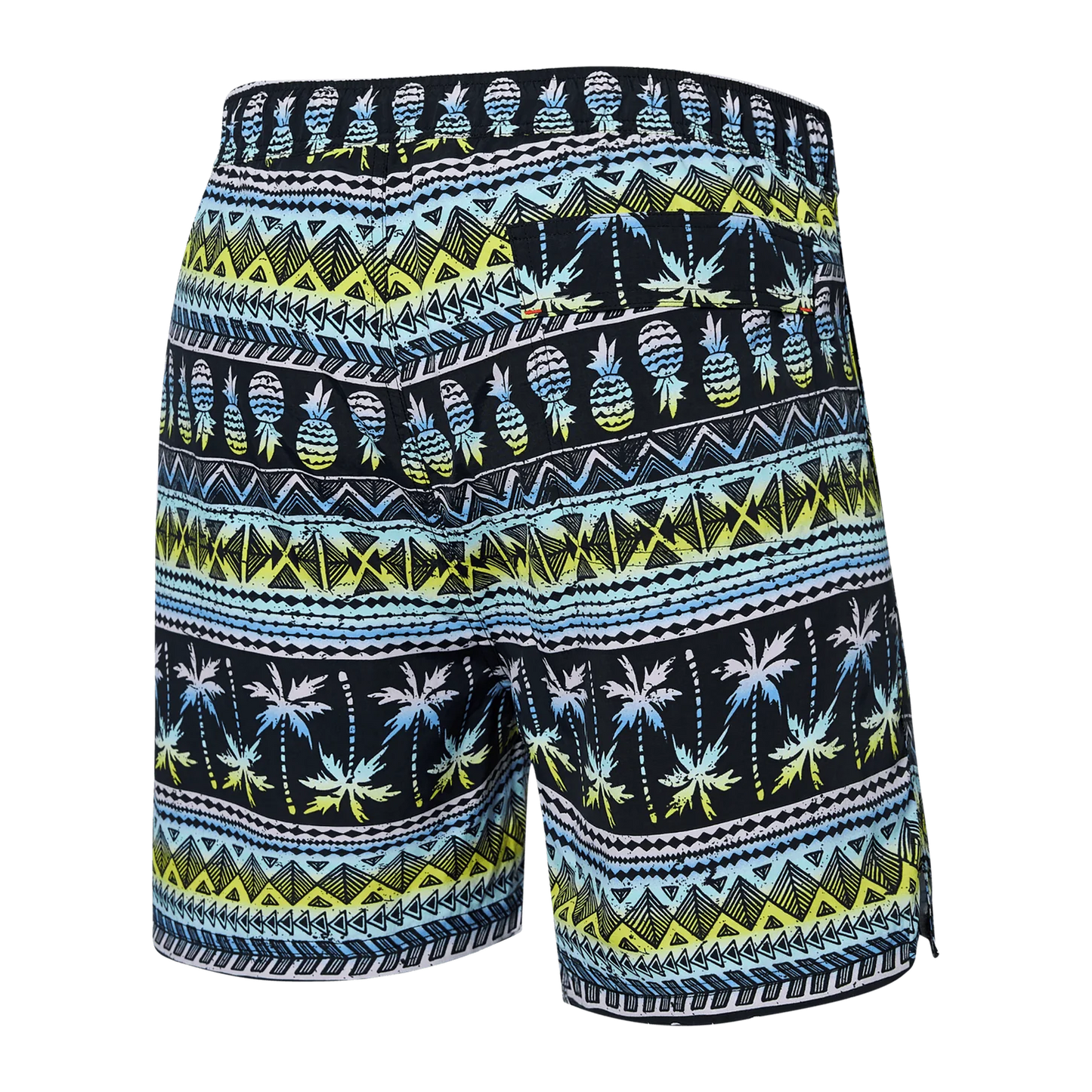 SAXX GO COASTAL CLASSIC VOLLEY Swim Shorts 5" / Pina Stripe- Black Multi
