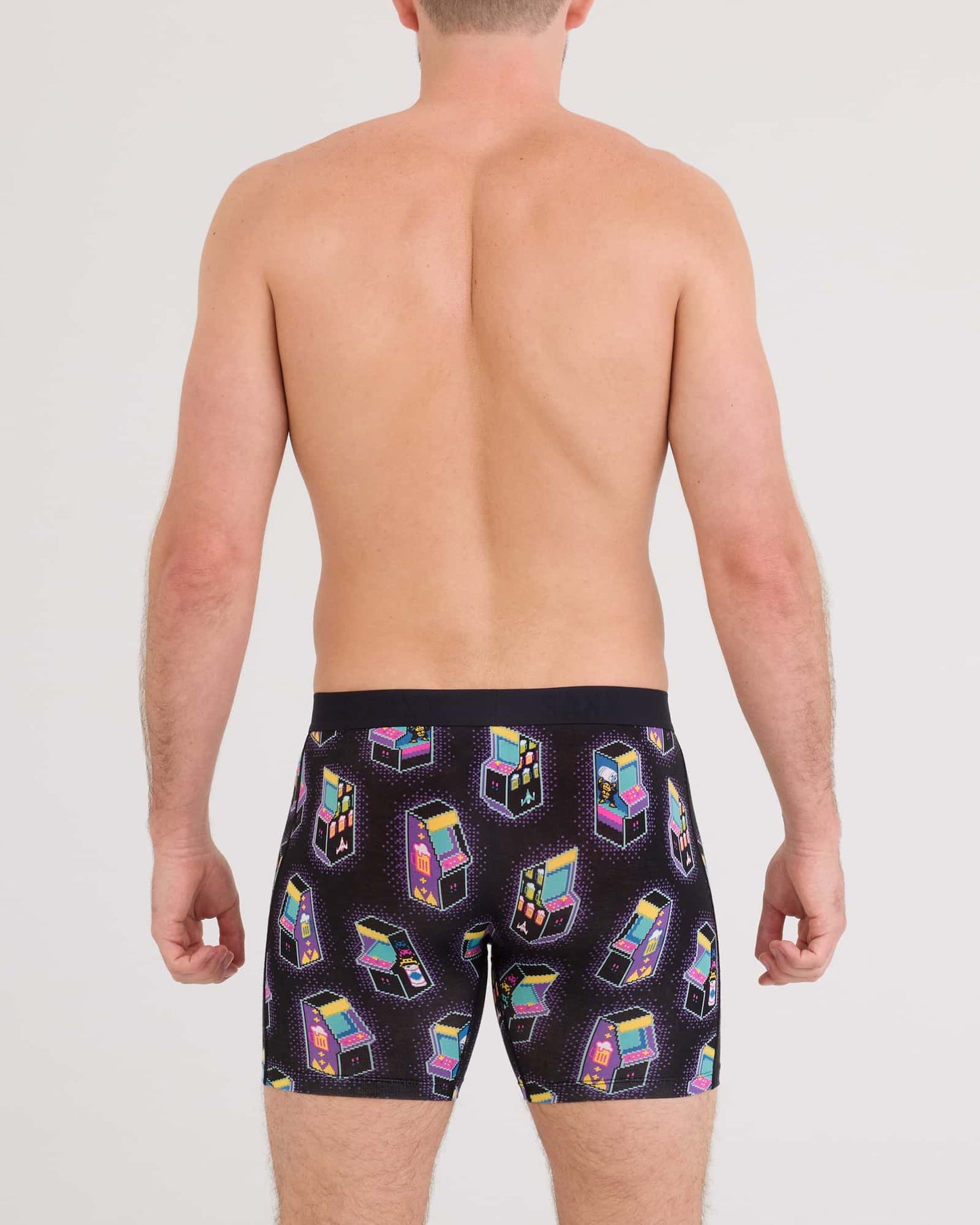 SAXX Vibe Xtra Soft Comfort Soft Comfort Boxer Brief 6" Beercade-Black