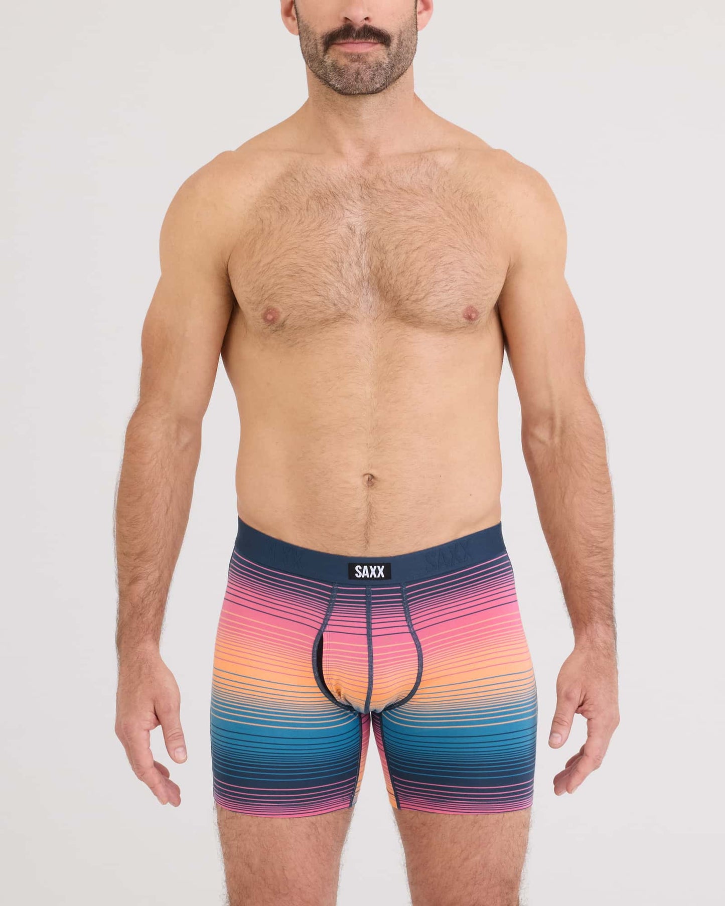 SAXX Vibe Xtra Soft Comfort Soft Comfort Boxer Brief 6" Hazy Strip Sunset