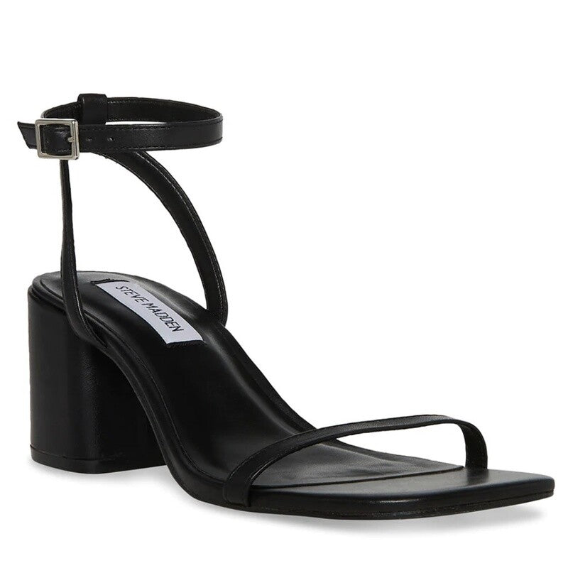 STEVE MADDEN AUDRINA BLOCK HEEL IN BLACK