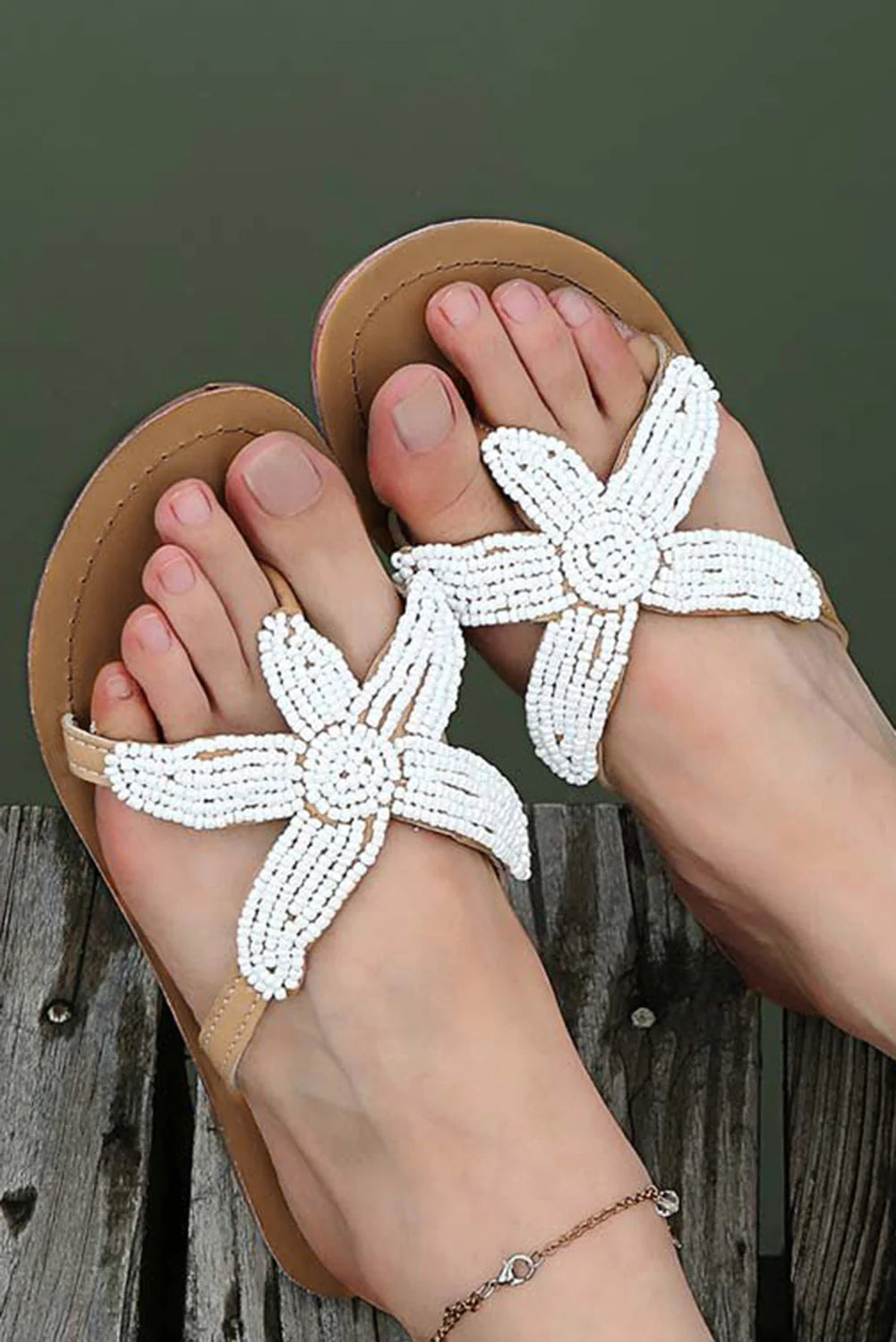 Starfish Beaded Sandals