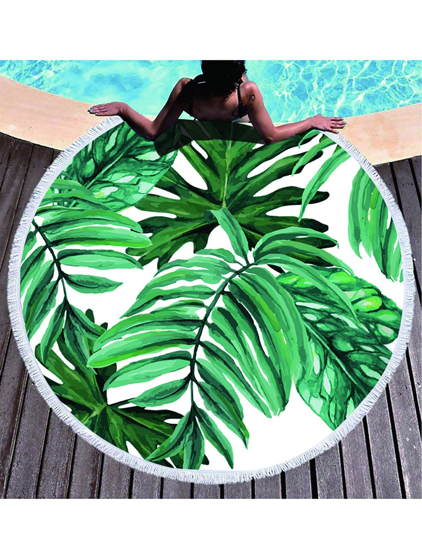 Palm Round Beach Towel