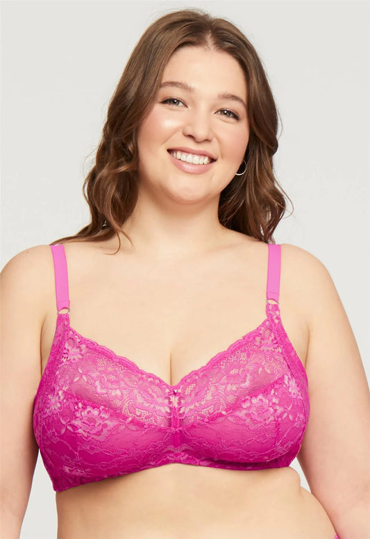 MONTELLE 9325 HALO WIRE-FREE BRA IN WATERMELON/CHAMPAGNE