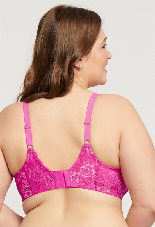 MONTELLE 9325 HALO WIRE-FREE BRA IN WATERMELON/CHAMPAGNE