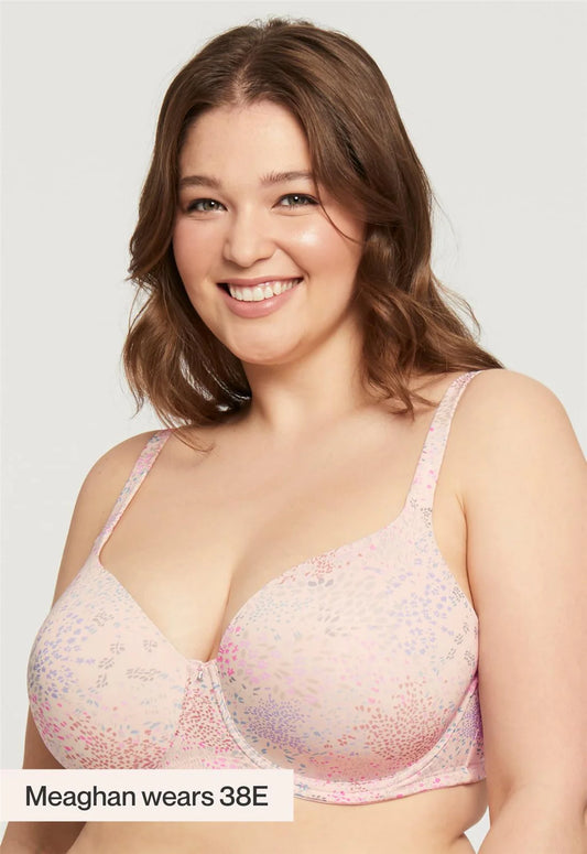 Montelle 9320 Pure Plus Full Coverage T-shirt Bra in Flower Field