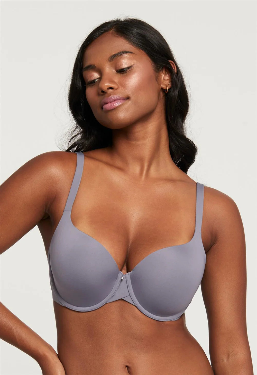 MONTELLE 9310 PURE T-SHIRT BRA IN CRYSTAL GREY