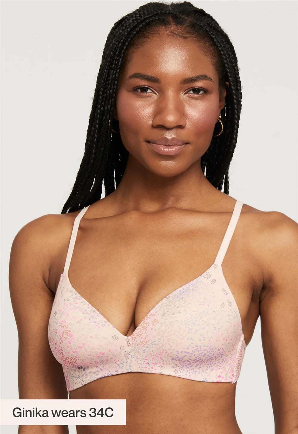 MONTELLE 9317 WIRE-FREE T-SHIRT BRA IN FLOWER FIELDS