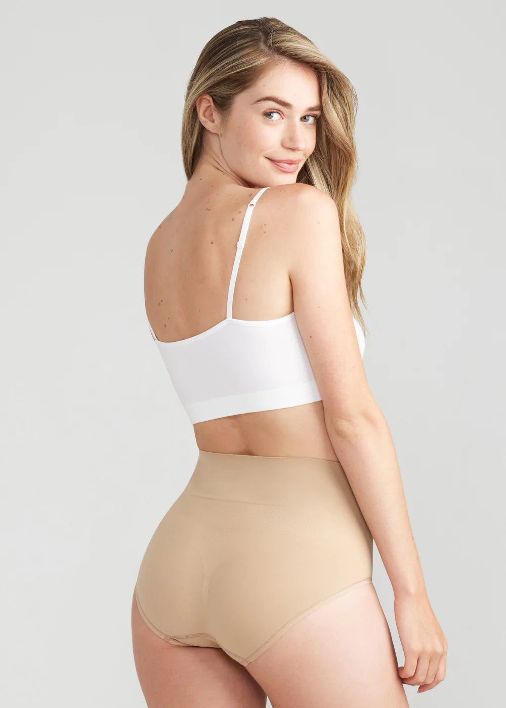 Comfortably Curved Smoothing Brief in Almond – Island Girl