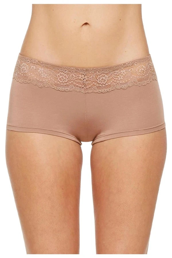 MONTELLE 9407  BodyBliss Breeze Collection Boyshort in Nutmeg