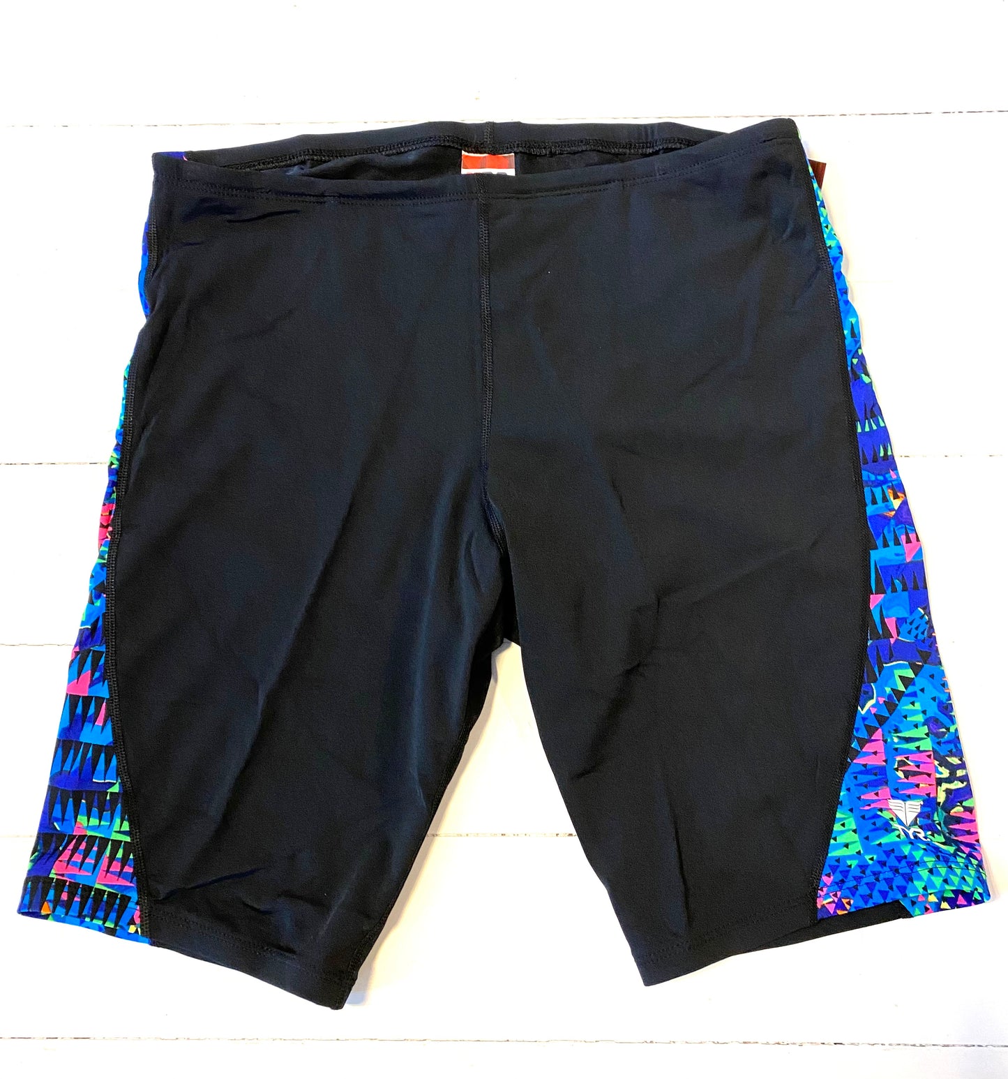 TYR Men's Jammer Swim Trunk Black/Multi