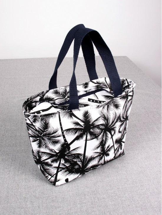 Lunch Tote Black Palms