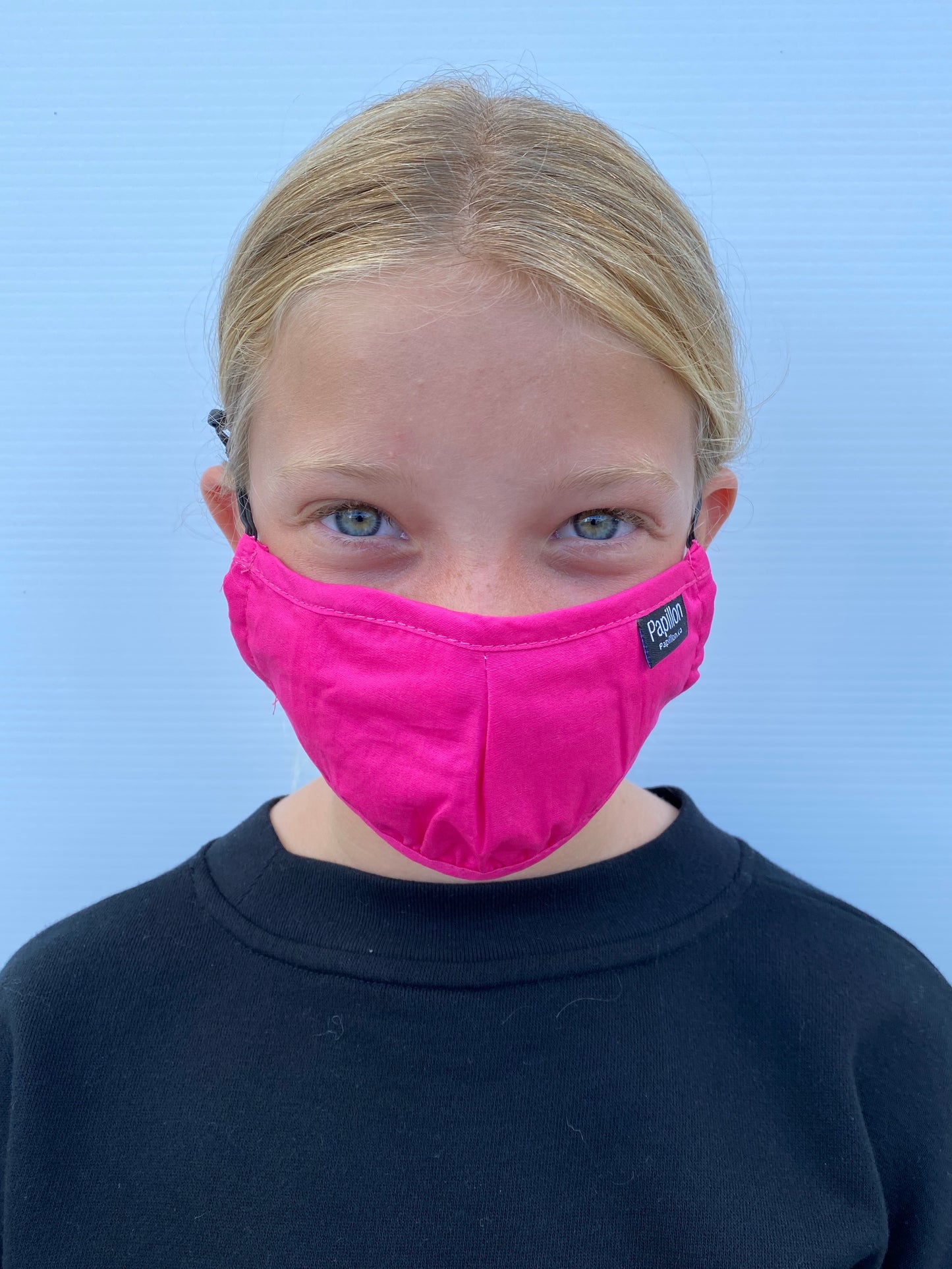 Youth Fushia Cotton Mask with Adjustable Ear Pieces