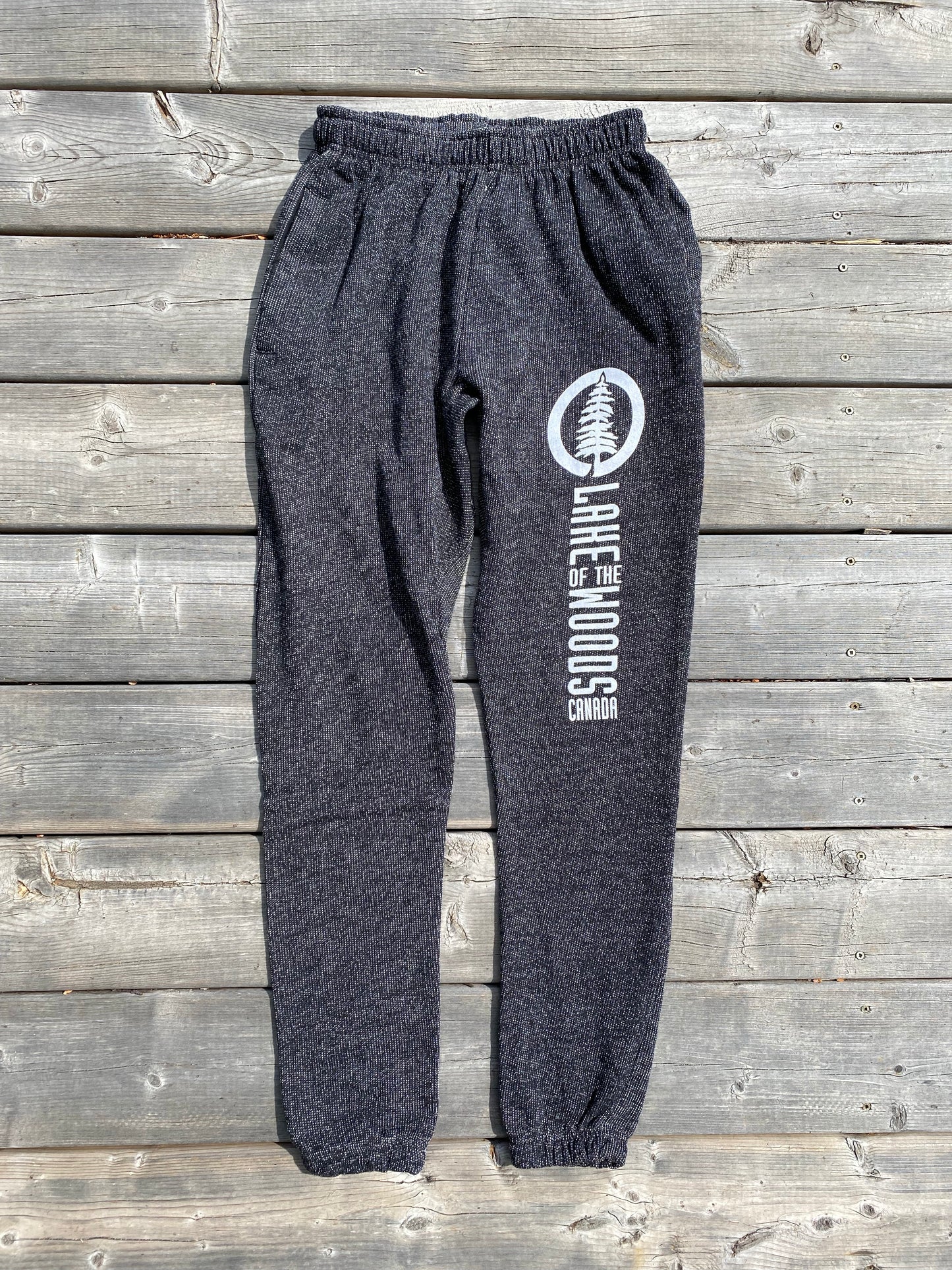 Lake of the Woods Sweat Pants in Heather Black