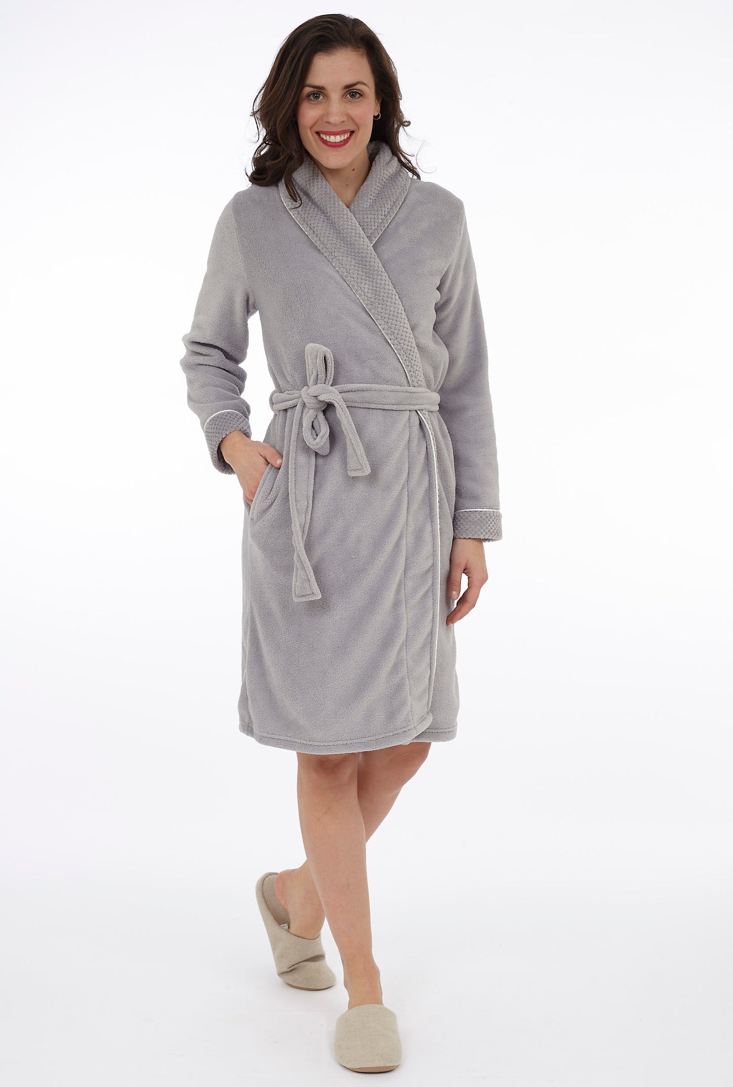Soft Plush Robe in Grey