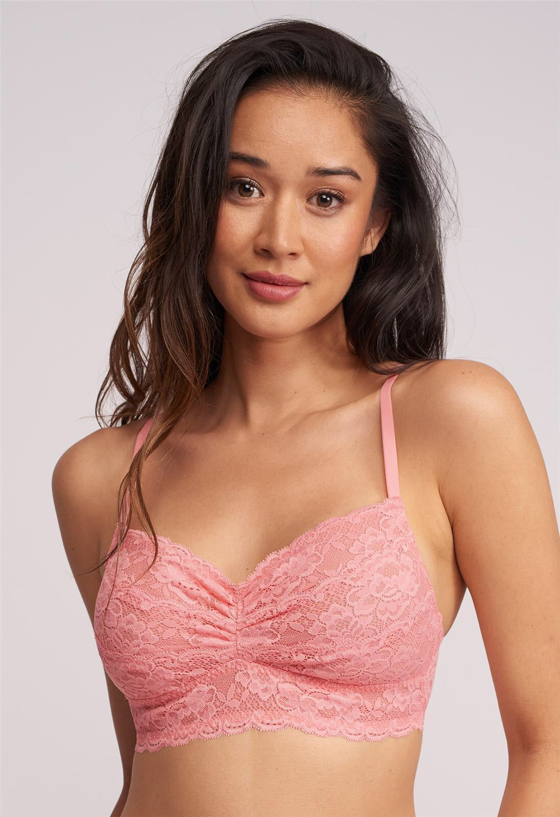 MONTELLE 9334 CUP-SIZED LACE BRALETTE IN BLOSSOM
